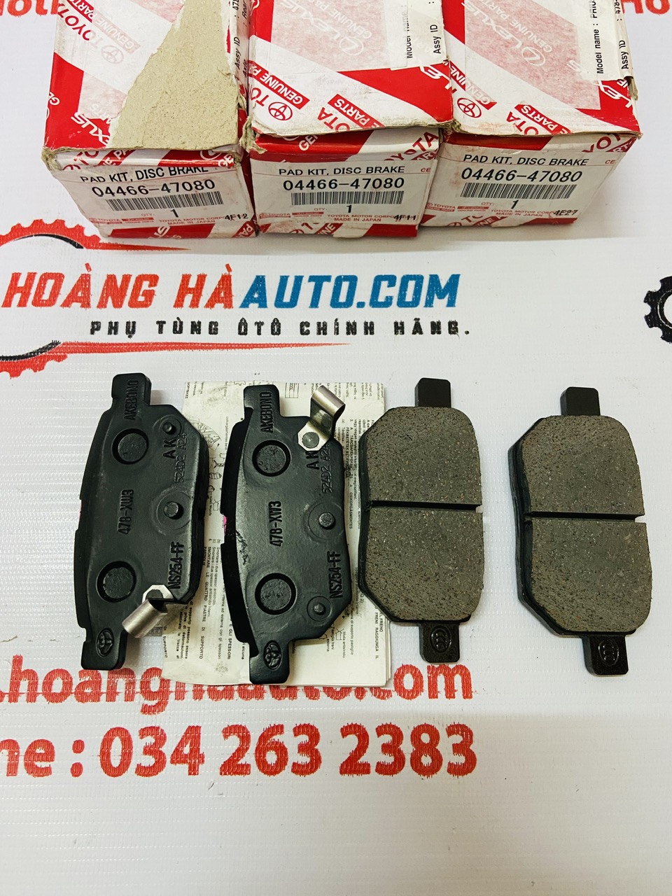 Má phanh sau Toyota Vios E,G 2014-2025 | Chính Hãng | 04466-47080 0446647080