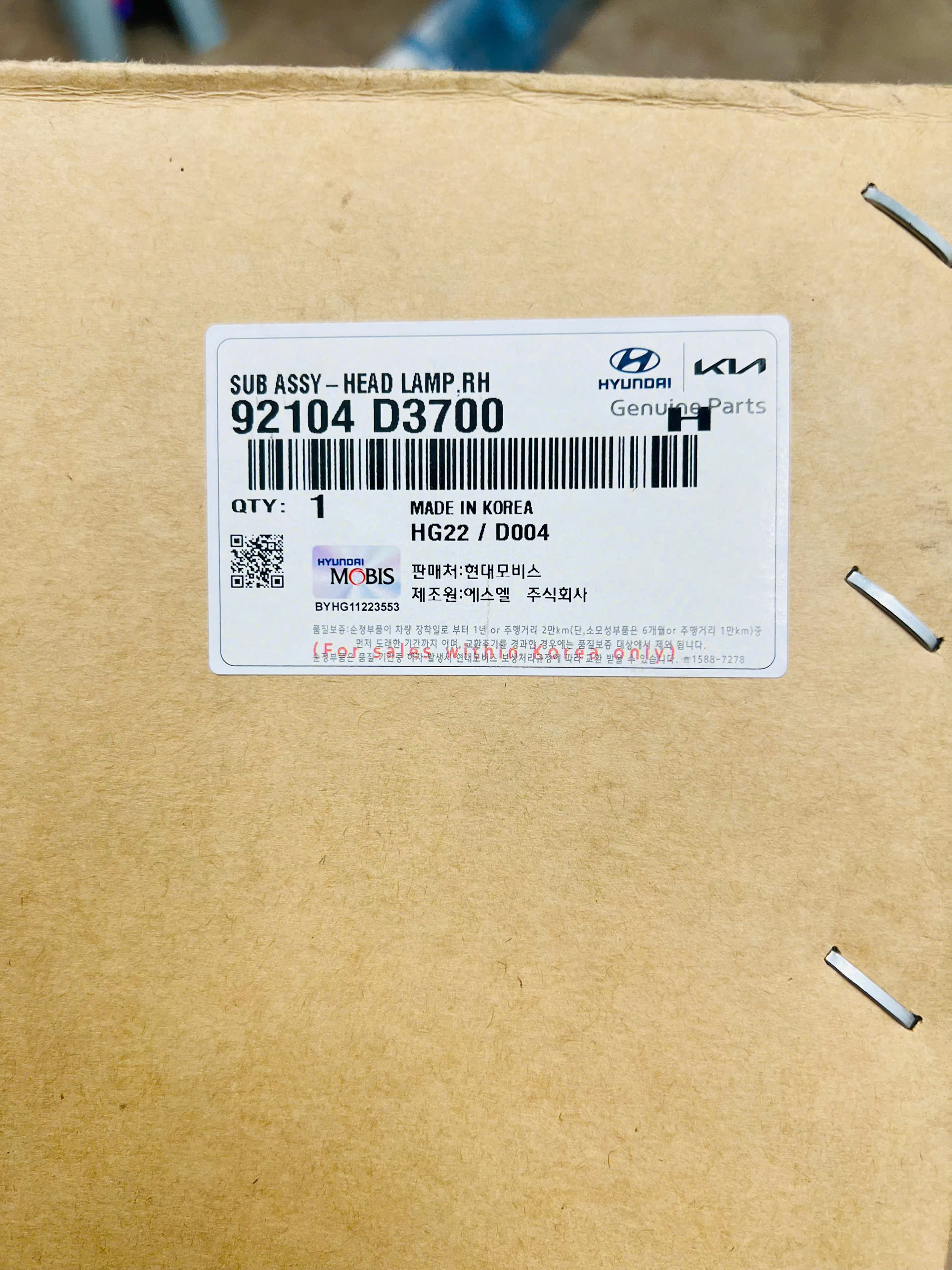 Đèn pha RH Huyndai Tucson 2020 Xịn Chính Hãng | 92104 D3700 92104D3700