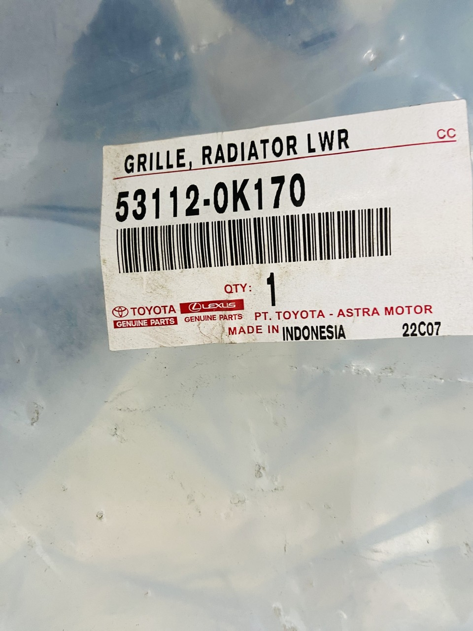 Lưới gió cản trước Toyota Innova 2017-2020 Xịn Chính Hãng | 53112-0K170 531120K170