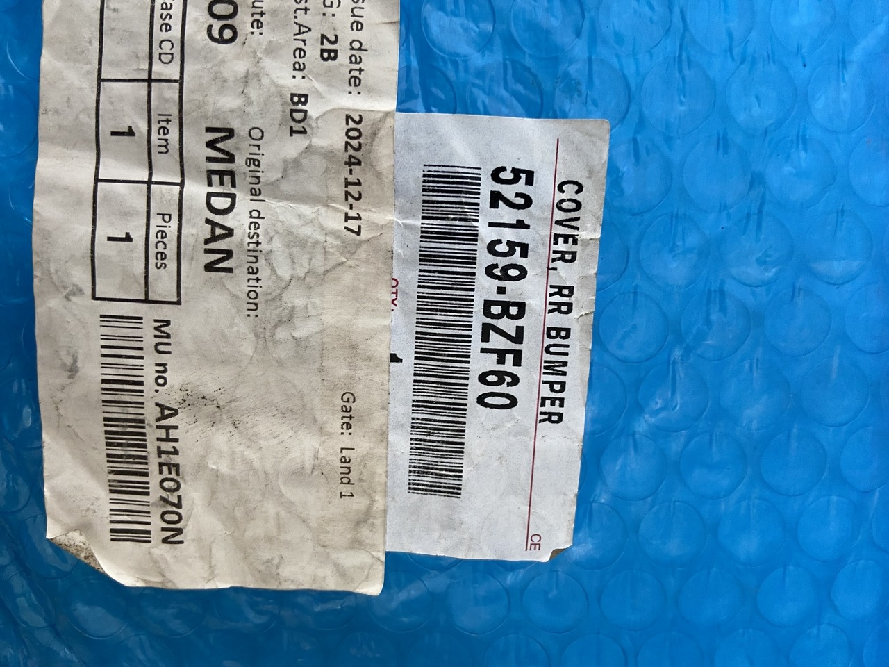 Cản sau Toyota Avanza 2022-2024 Xịn Chính Hãng | 52159-BZF60 52159BZF60