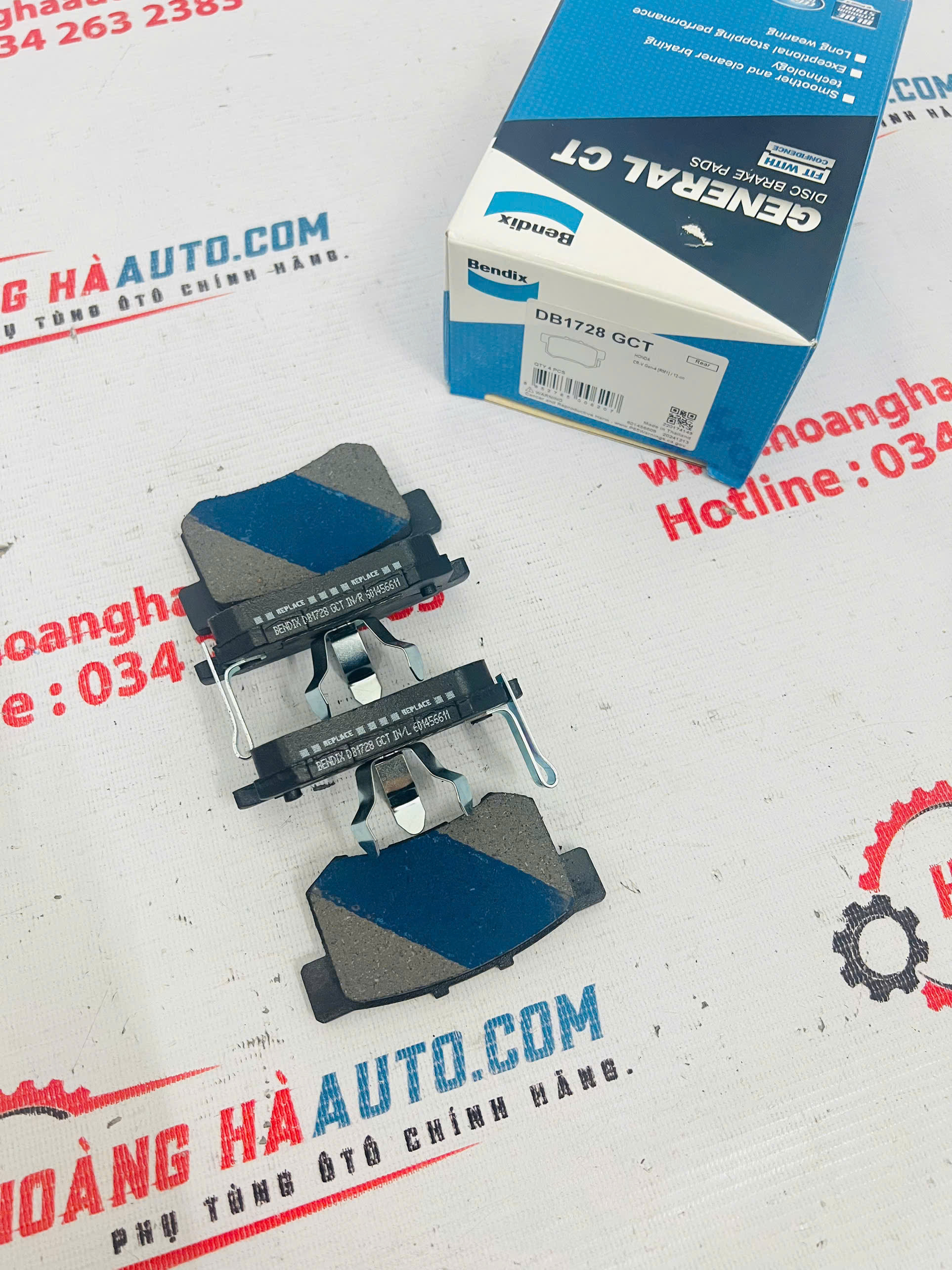 Má phanh sau đĩa HONDA CR-V 2.4 2012-2023 thương hiệu BENDIX | DB1728 GCT