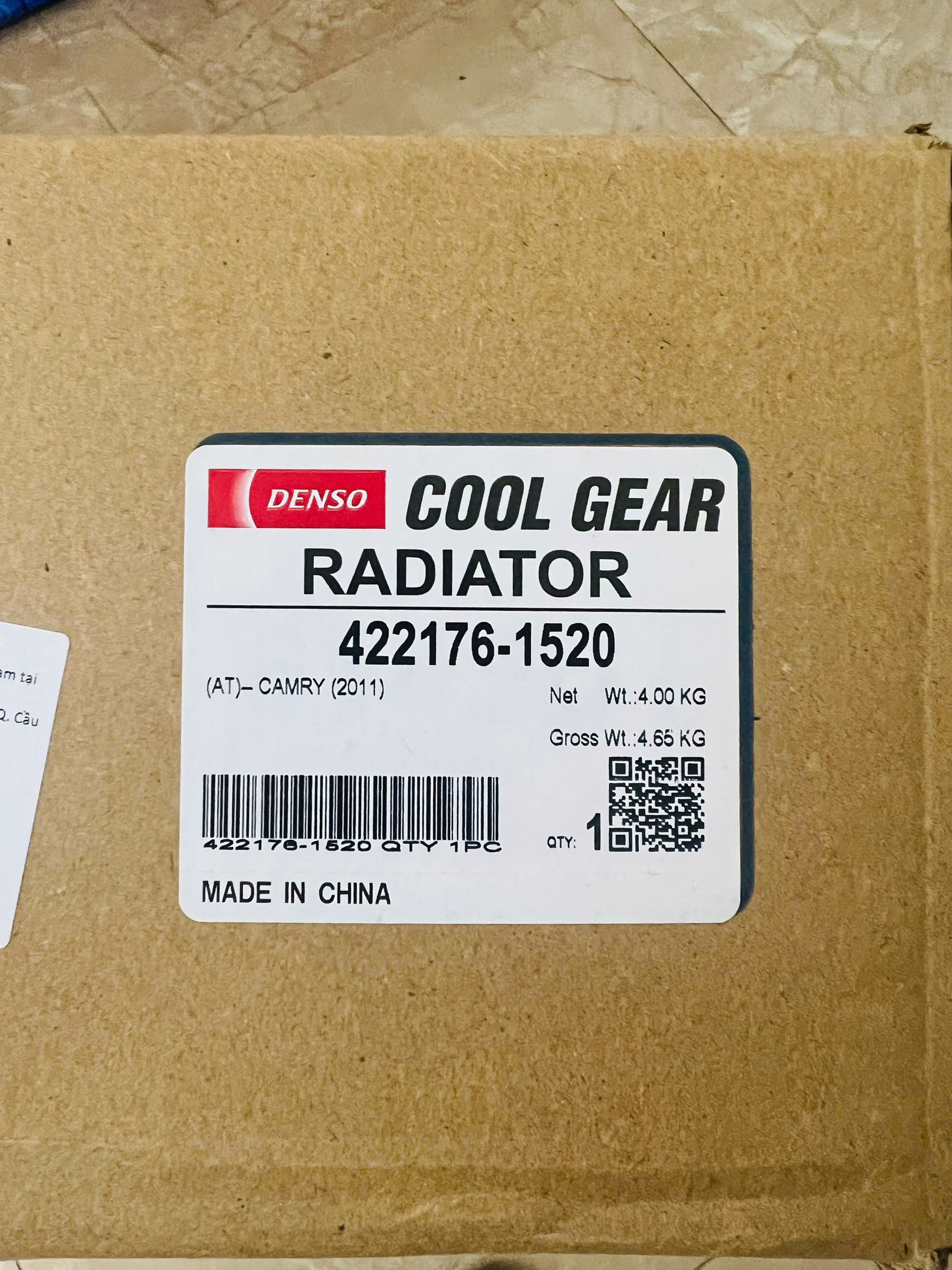 Két nước làm mát Toyota Camry 2011 mới thương hiệu Denso | 422176-1520 4221761520