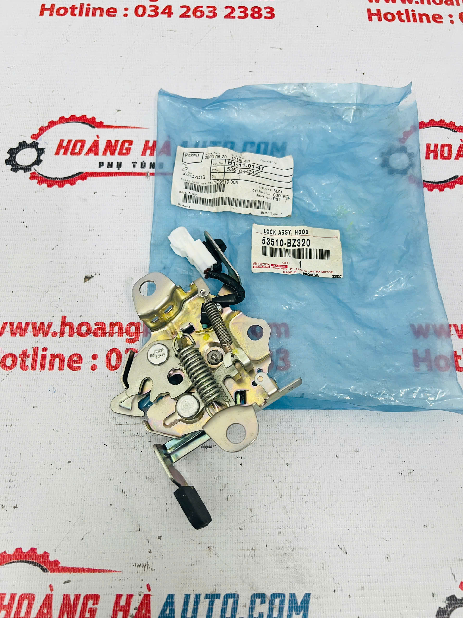 Khóa capo Toyota Raize 2022-2024 Xịn Chính Hãng | 53510-BZ320 53510BZ320