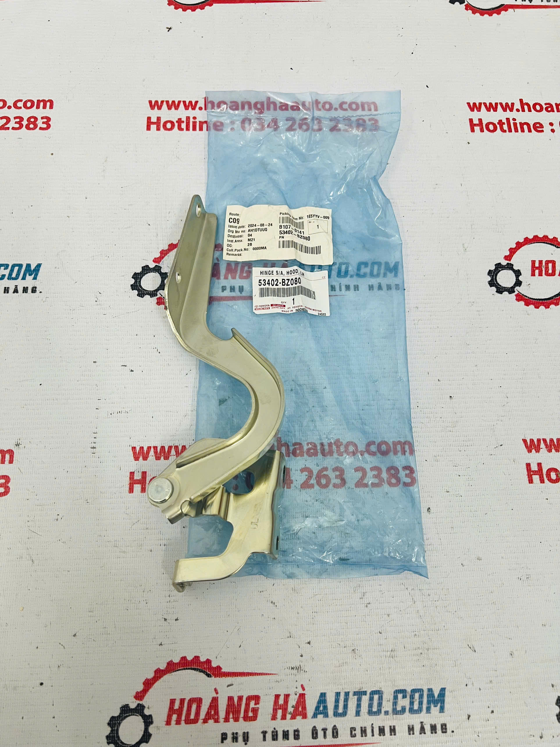 Bản lề capo LH Toyota Raize 2022-2024 Xịn Chính Hãng | 53402-BZ080 53402BZ080