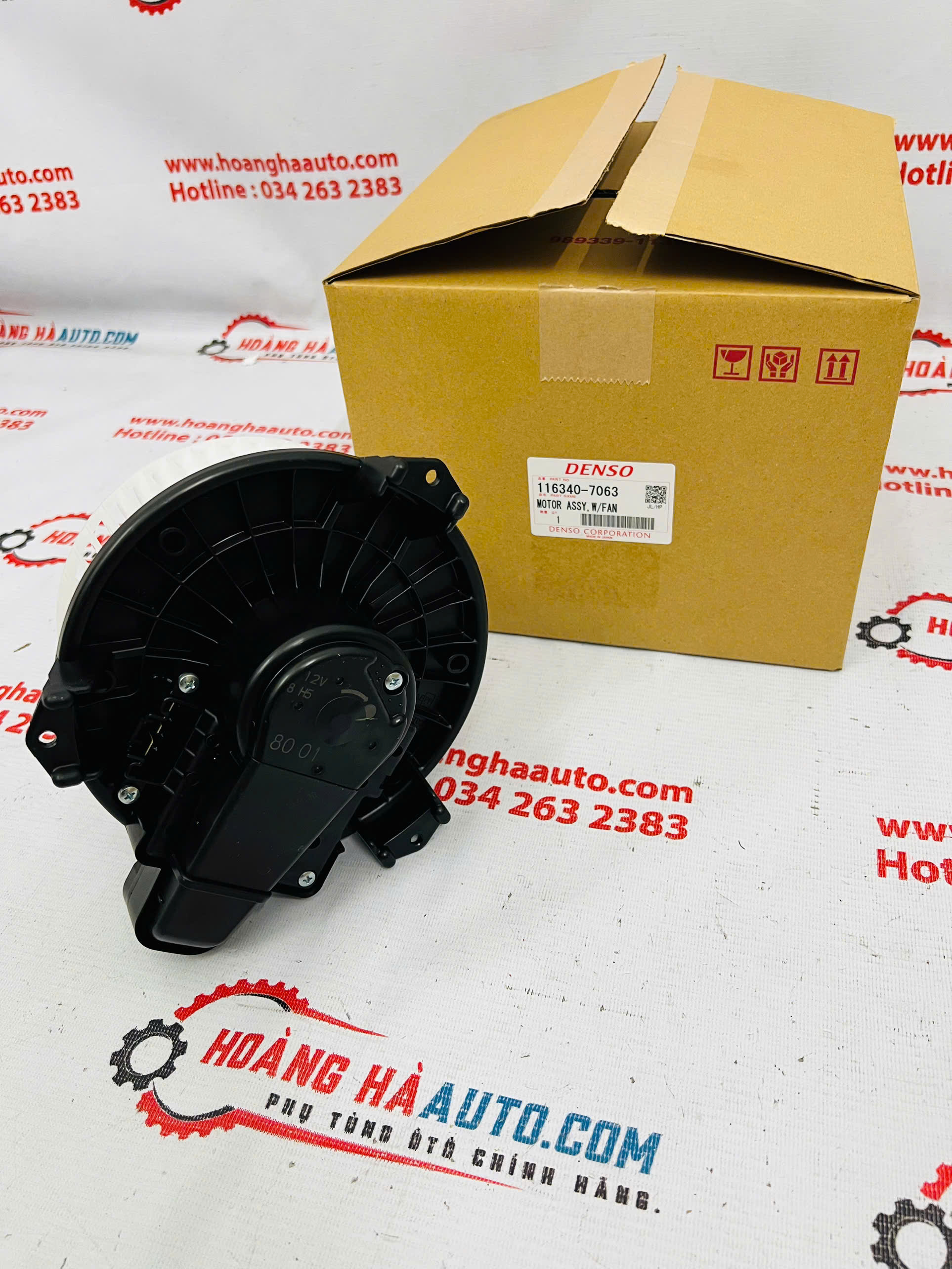 Moto quạt dàn lạnh taplo Toyota Camry 2008-2012 thương hiệu Denso | 116340-7063 1163407063