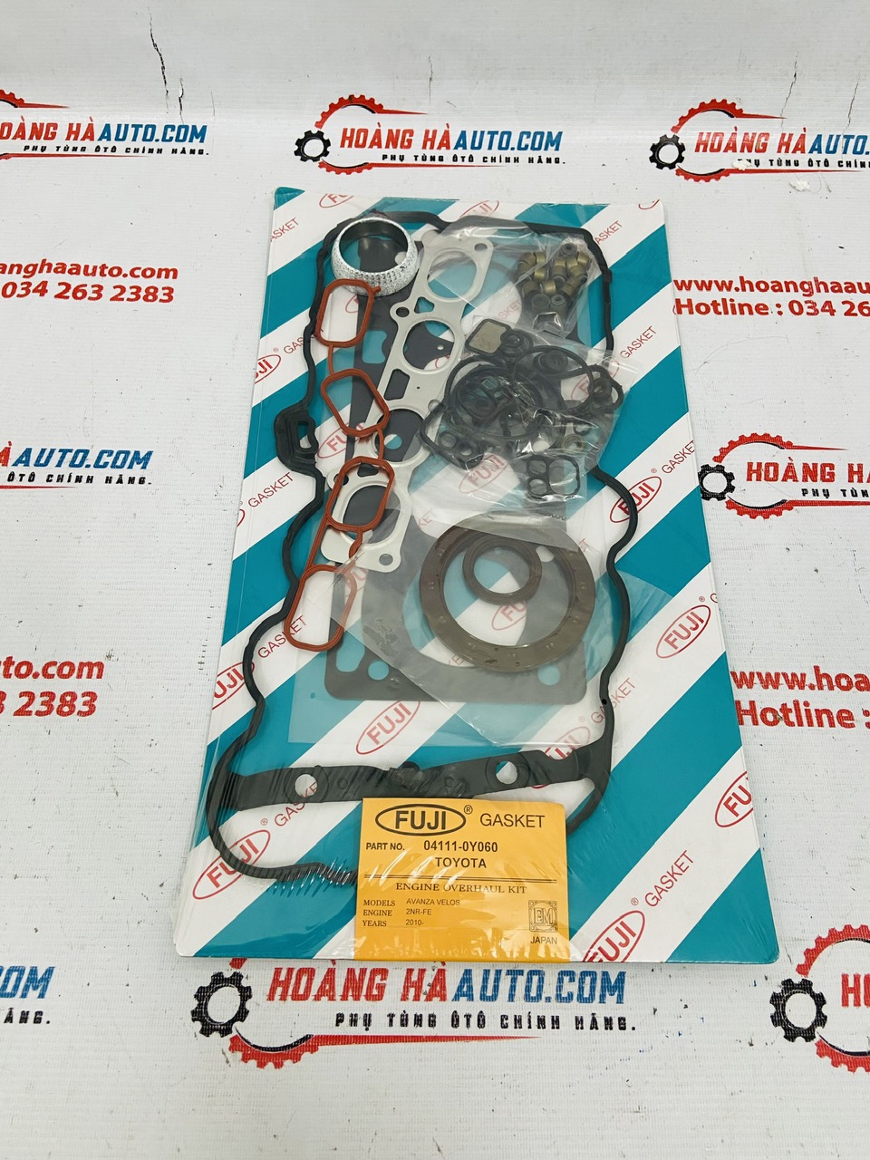 Bộ doăng đại tu Toyota Vios 2NR , Veloz 2NR , Rush 2NR thương hiệu FUJI | 04111-0Y060 041110Y060