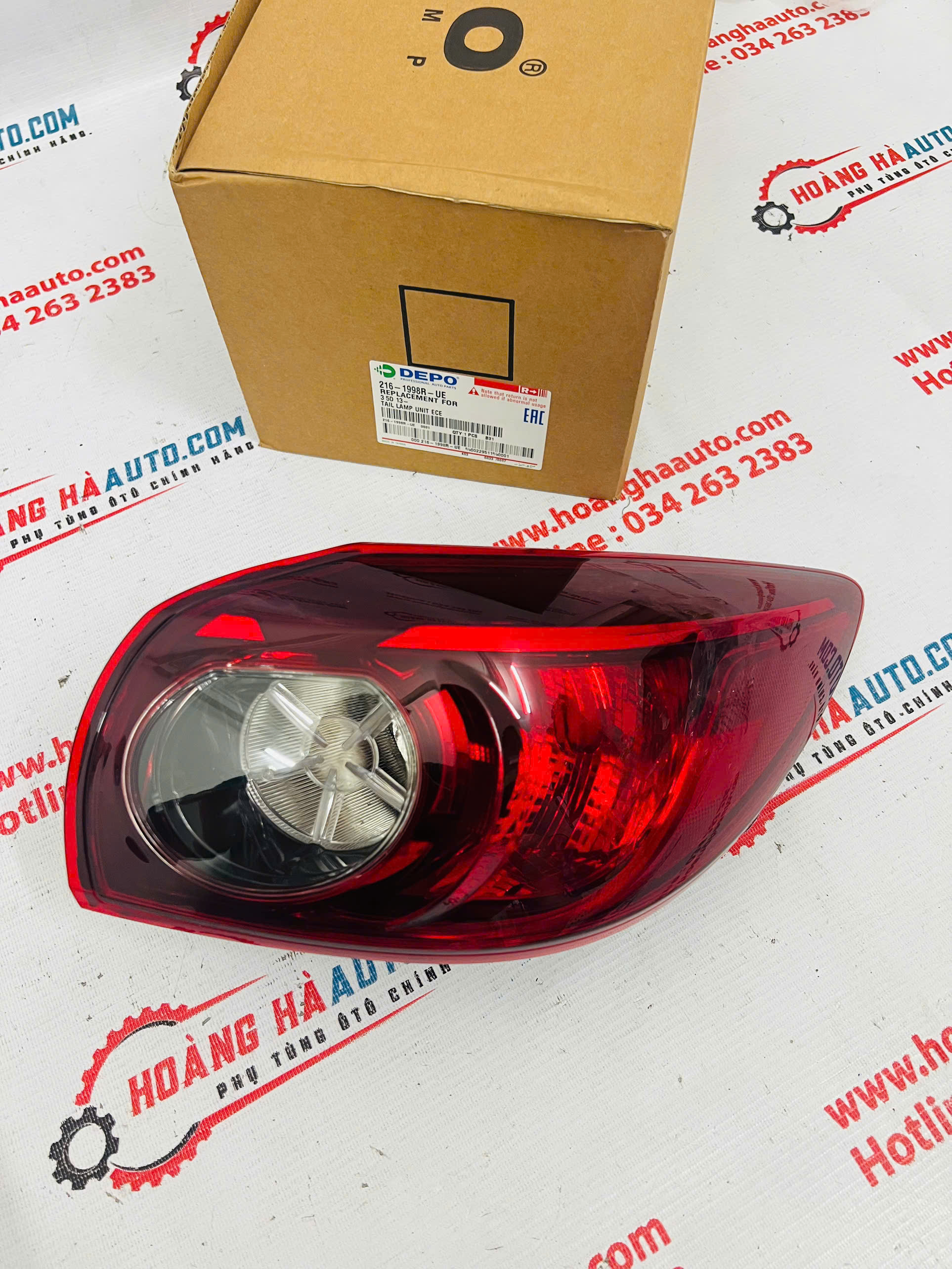 Đèn hậu RH Mazda 3 2013 thương hiệu DEPO | 216-1998R-UE 2161998RUE