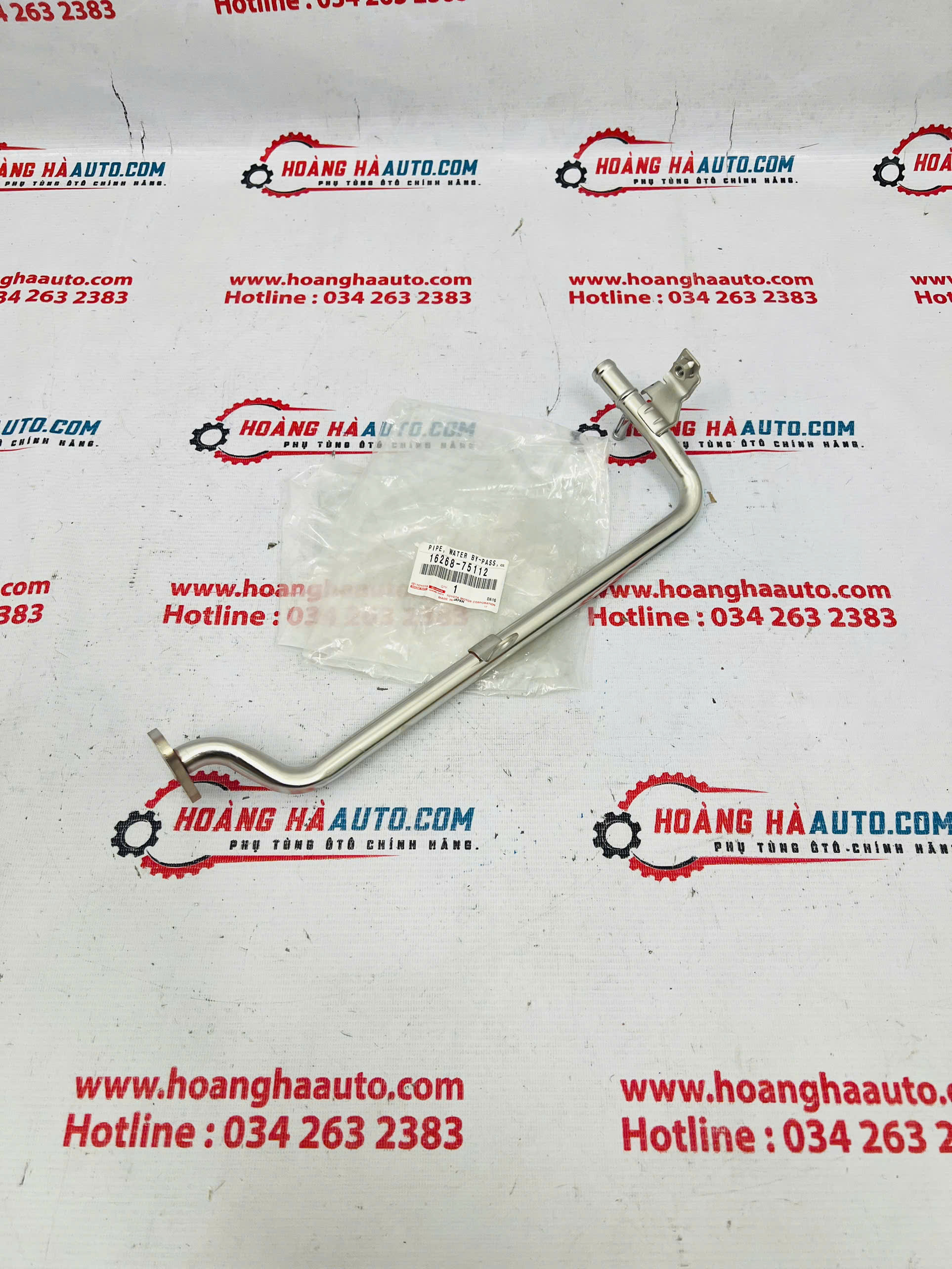 Ống nước thân máy sau Toyota Fortuner-Prado-Innova Xịn Chính Hãng | 16268-75112 1626875112