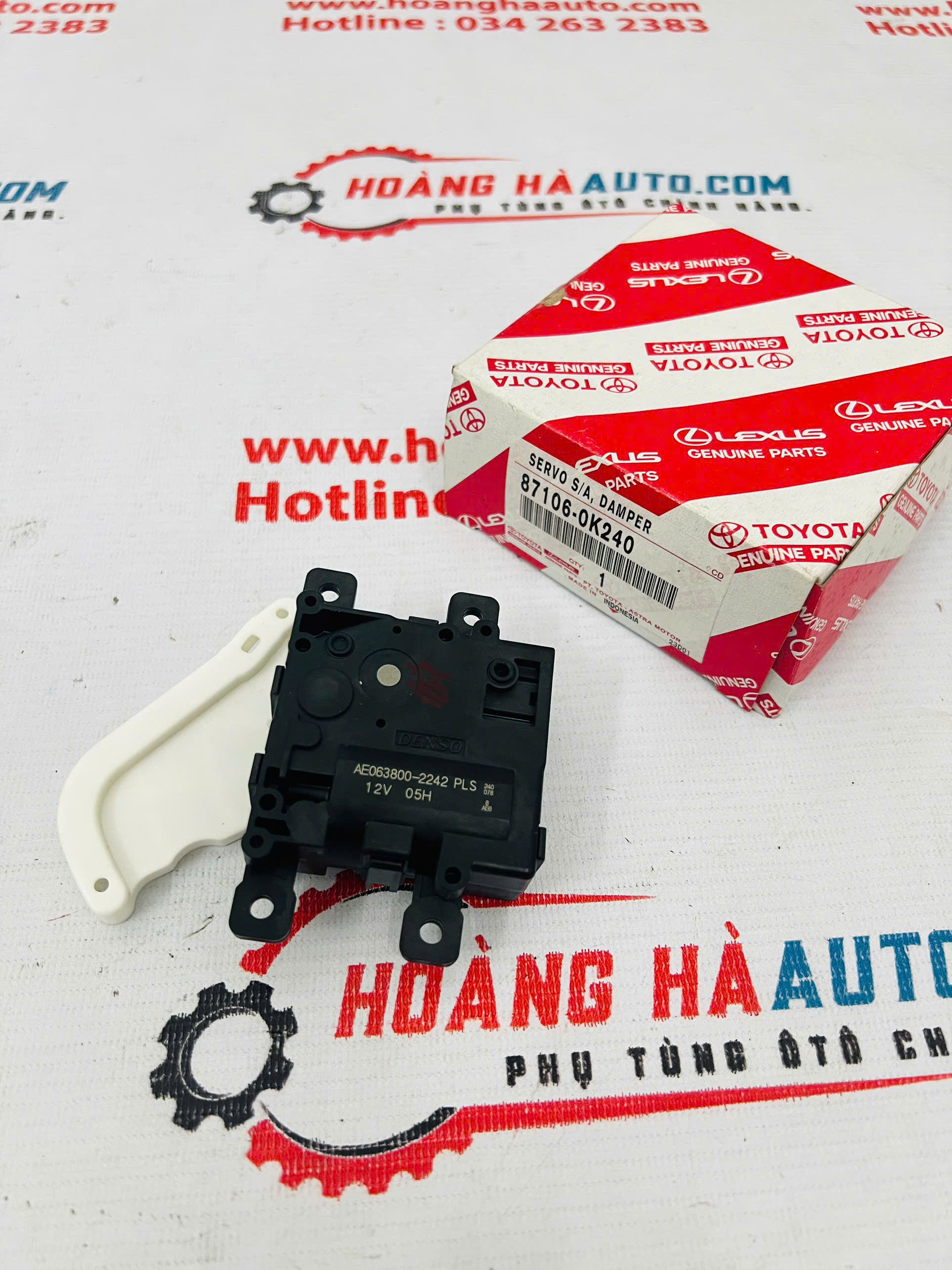 Mô tơ đảo gió điều hòa Toyota Fortuner 2023 xịn chính hãng | 87106-0K240 , 871060K240