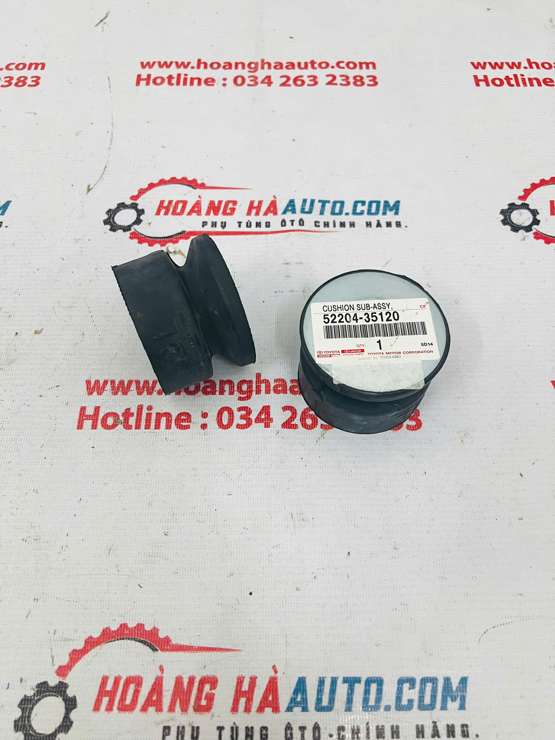 Cao su giảm chấn khung xe vị trí số 2 (dưới ) Lexus xịn chính hãng | 52204-35120 , 5220435120