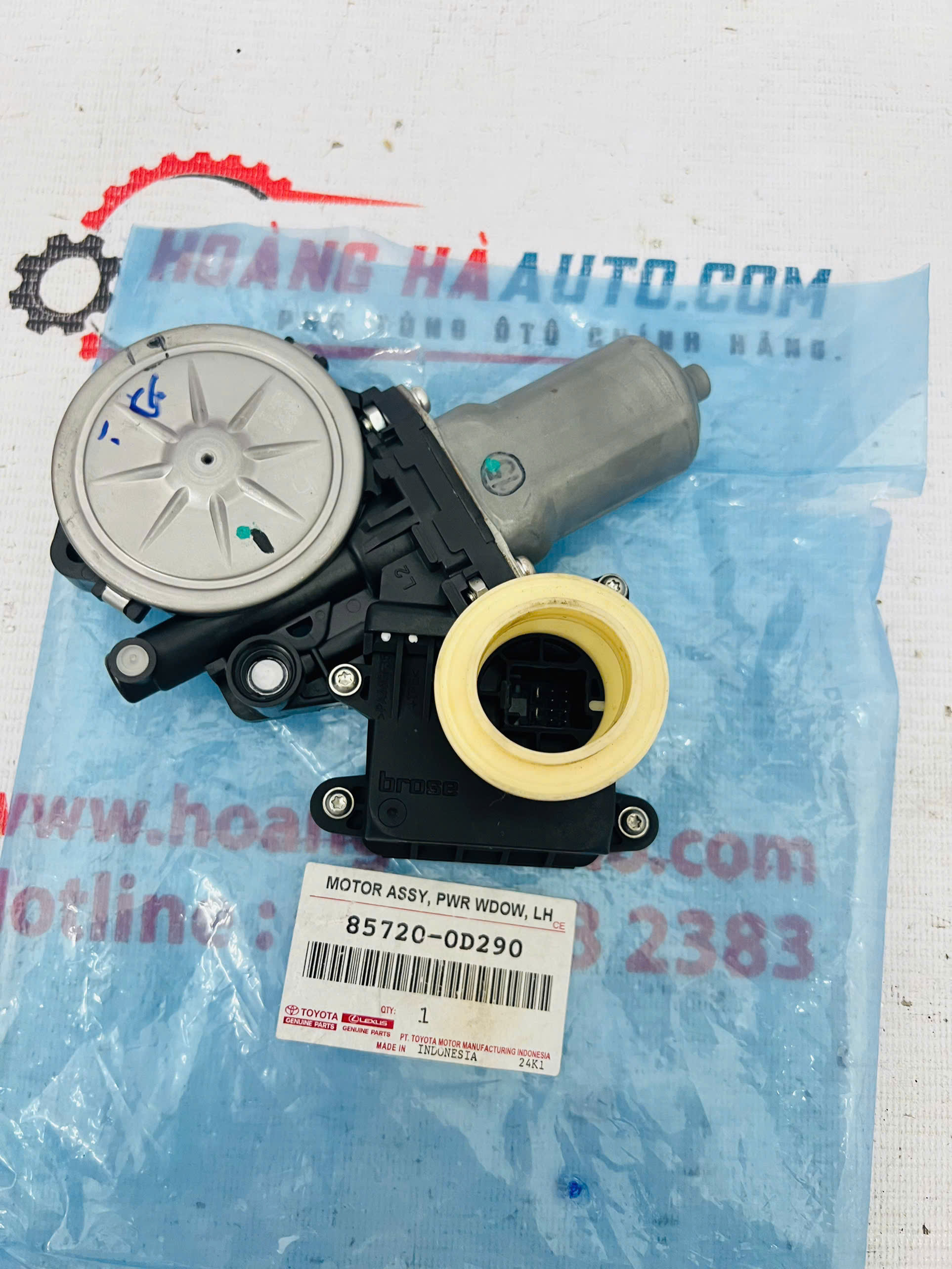 Mô tơ lên xuống kính trước Toyota Vios 2019 bên LH Xịn chính hãng | 85720-0D290 , 857200D290