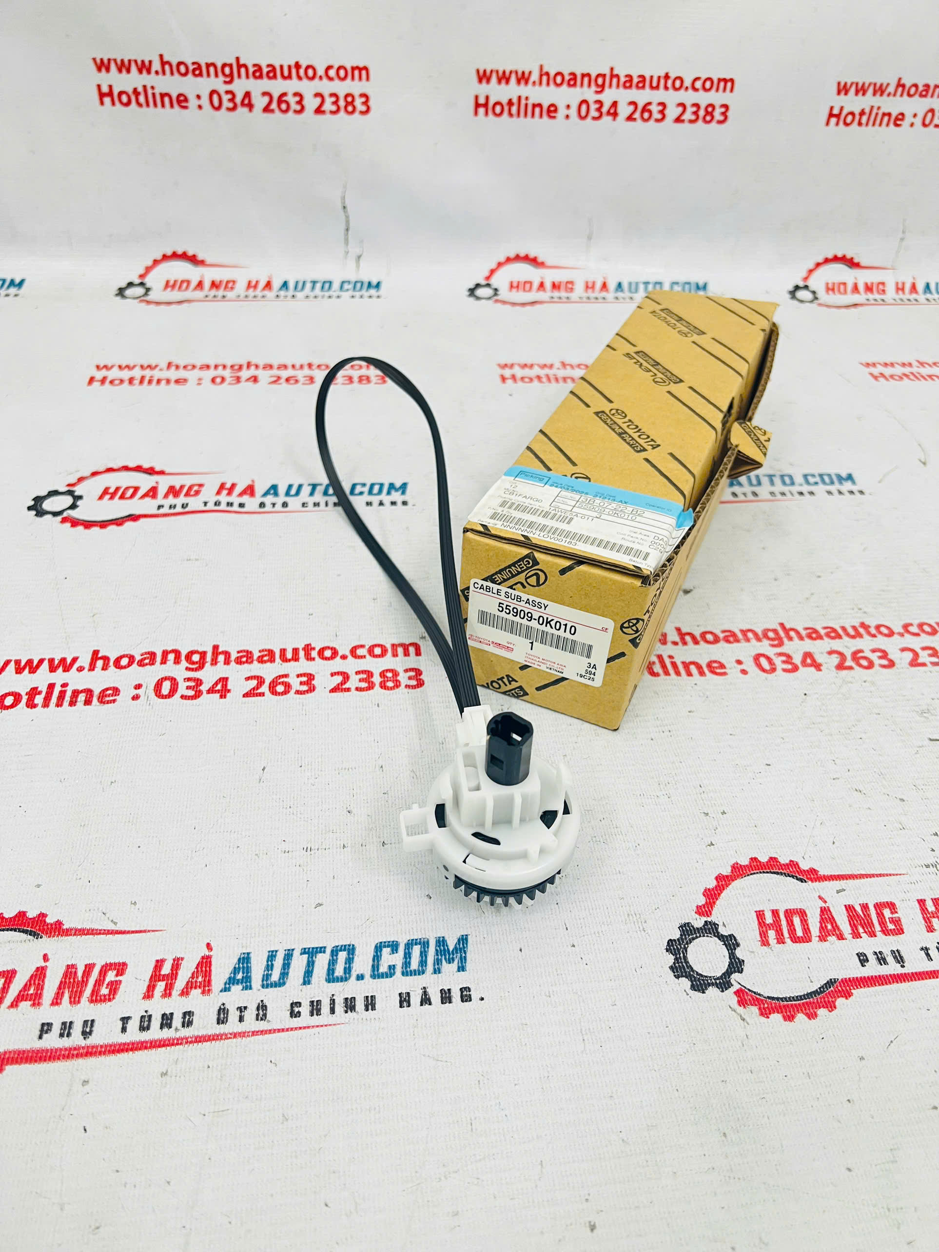 Cáp chình hướng gió điều hòa Toyota Fortuner 2012 Xịn chính hãng | 55909-0K010 , 559090K010