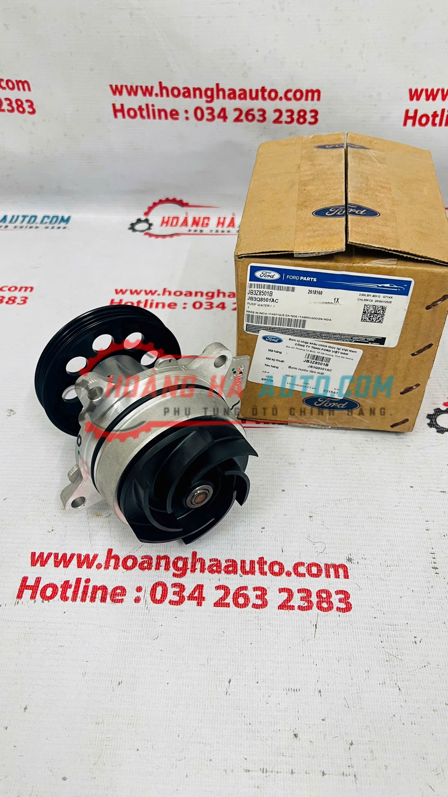 Bơm nước động cơ Ford Ranger - Everest 2.0 2018 – 2022 Xịn chính hãng | JB3Z8501B