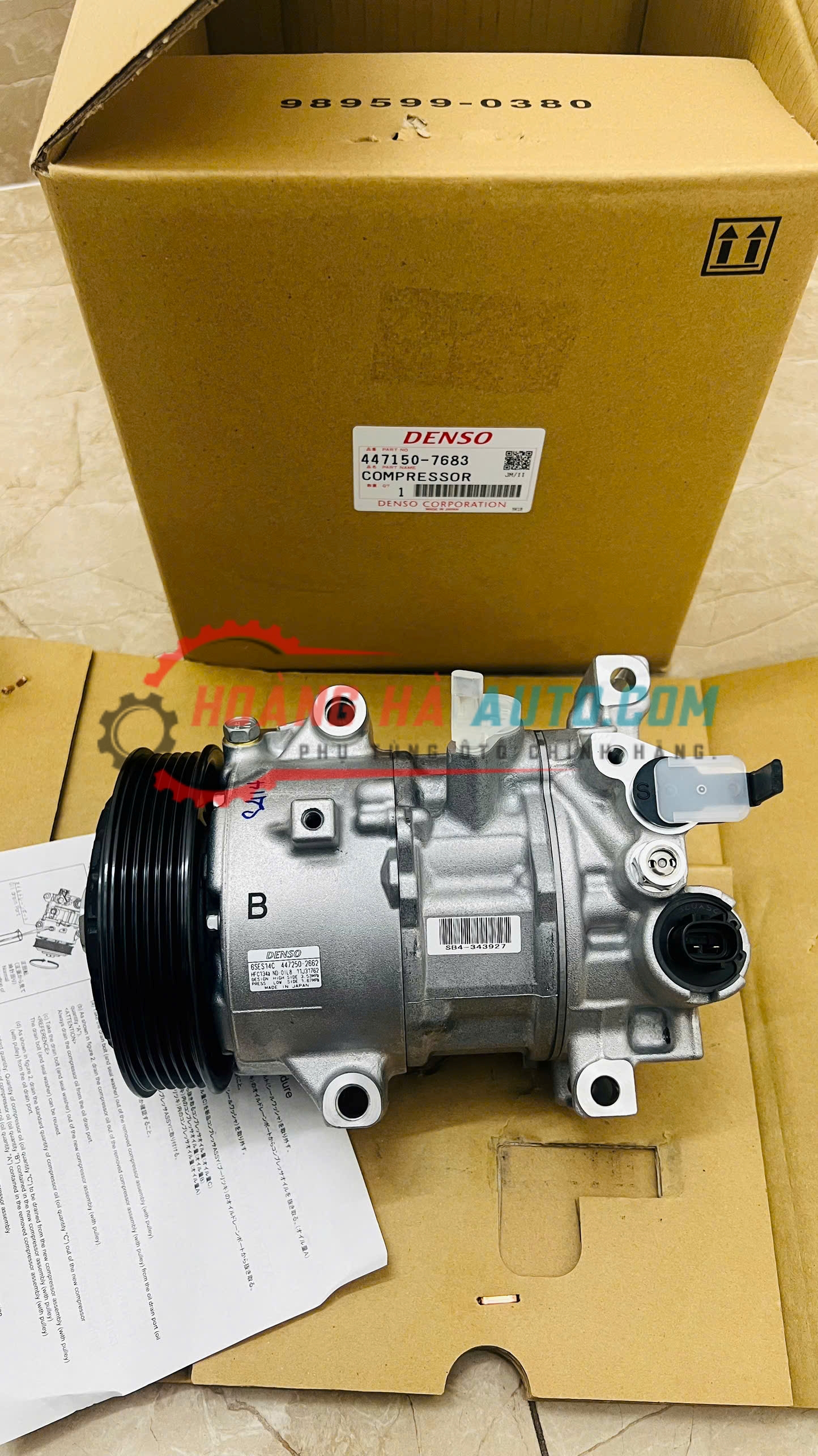 Lốc điều hòa Toyota Altis 2015 chính hãng Denso | 447150-7683 , 4471507683